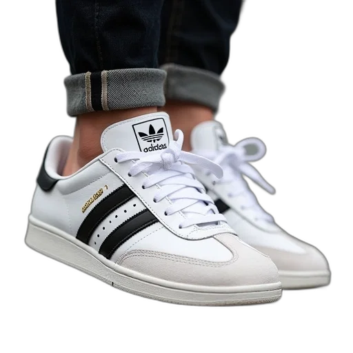 shoes, 3d render, photorealistic, vaporwave, concept art, monochrome, dark, adidas transparent PNG cut-out