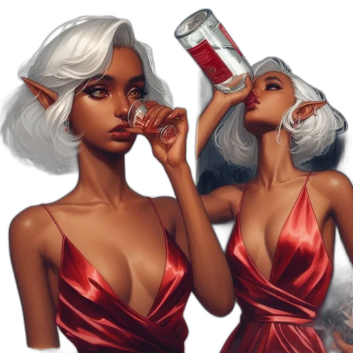 concept art, fantasy art, comic book art, photorealistic, red, earth tones, golden, two transparent PNG cut-out