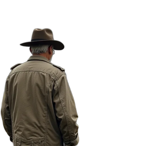 hat, jacket, staff, concept art transparent PNG cut-out