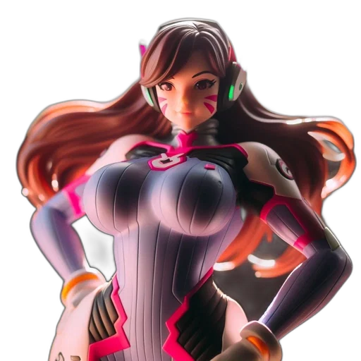 robot, dress, weapon, concept art, 3d render, anime, pixel art, animated transparent PNG cut-out