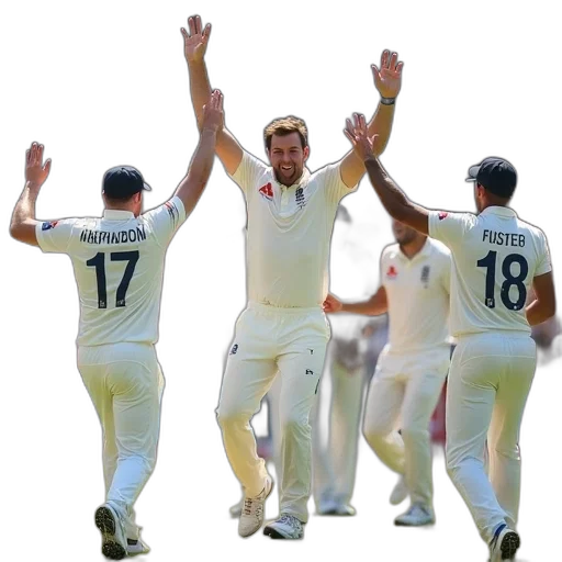 england, celebrate, wicket, james, anderson transparent PNG cut-out