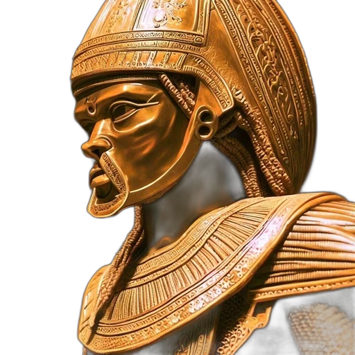 mask, crown, jewelry, face, photorealistic, 3d render, golden, statue transparent PNG cut-out