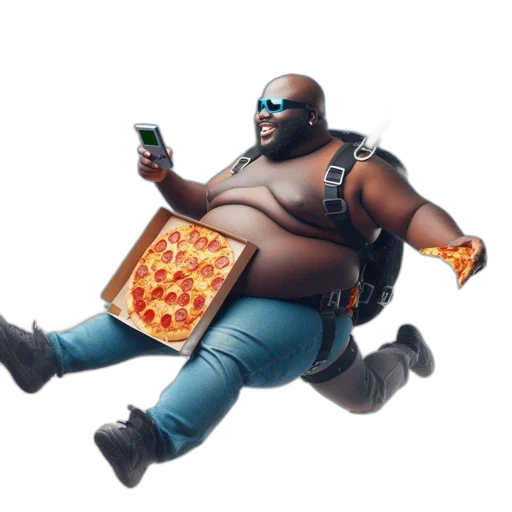 food, robot, animal, jacket, concept art, comic book art, cyberpunk, 3d render transparent PNG cut-out
