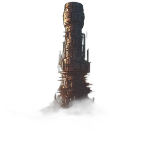 robot, weapon, crown, hair, concept art, 3d render, pixel art, fantasy art transparent PNG cut-out