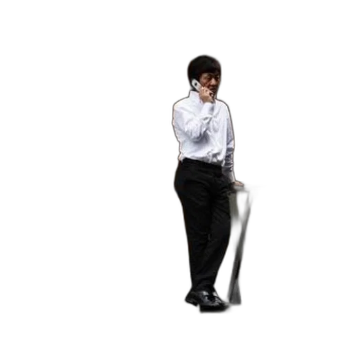 staff, jacket, robot, umbrella, 3d render, photorealistic, concept art, monochrome transparent PNG cut-out