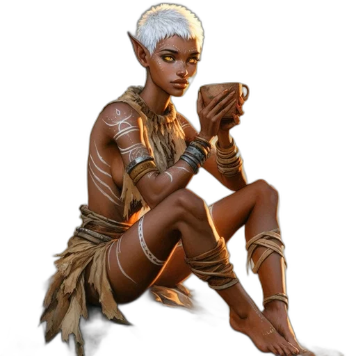 staff, creature, weapon, fantasy art, concept art, comic book art, pixel art, earth tones transparent PNG cut-out