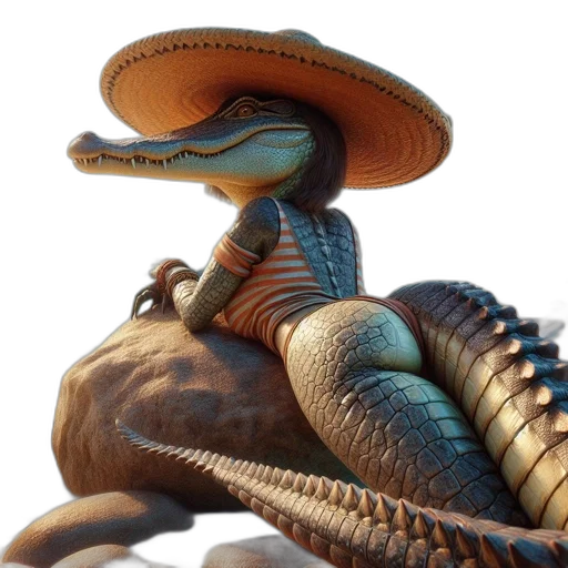 hat, dragon, creature, animal, 3d render, concept art, photorealistic, anthropomorphic transparent PNG cut-out