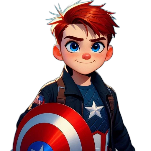 comic book art, cartoon, concept art, pixel art, young, animated, character, red transparent PNG cut-out