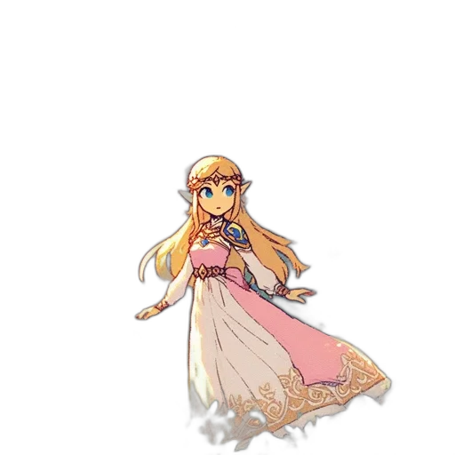 dress, staff, crown, weapon, pixel art, concept art, anime, fantasy art transparent PNG cut-out