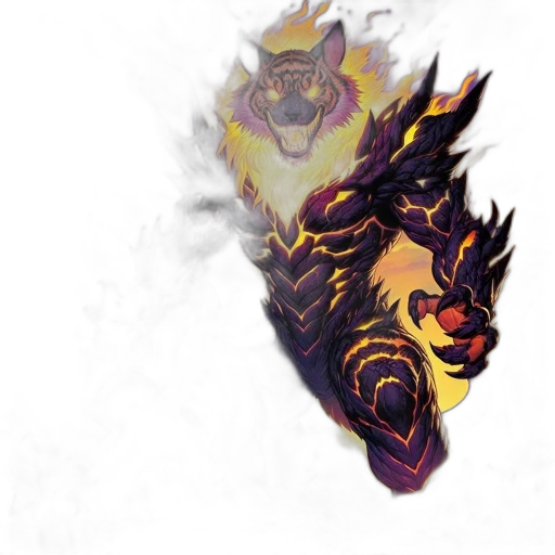 dragon, mask, crown, staff, fantasy art, concept art, pixel art, anime transparent PNG cut-out