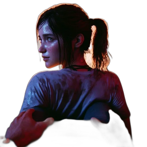 face, jacket, weapon, concept art, photorealistic, fantasy art, pixel art, neon lights transparent PNG cut-out