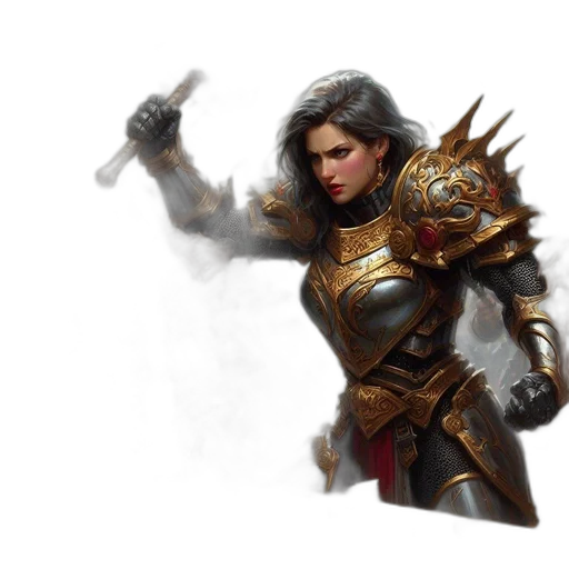 sword, weapon, fantasy art, concept art, photorealistic, comic book art, golden, dark transparent PNG cut-out
