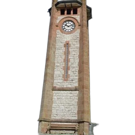 building, staff, face, dress, 3d render, photorealistic, tall, clock transparent PNG cut-out