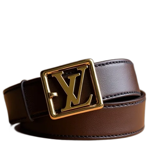 jewelry, brown, leather, belt, gold, buckle, featuring, louis transparent PNG cut-out