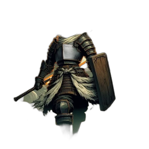 jacket, mask, staff, sword, concept art, fantasy art, 3d render, pixel art transparent PNG cut-out