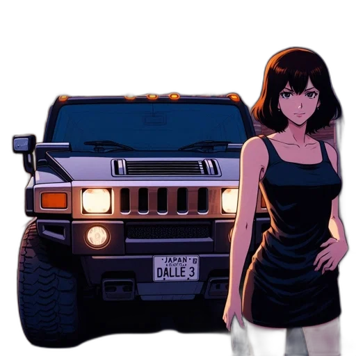 car, weapon, dress, robot, anime, pixel art, concept art, cartoon transparent PNG cut-out