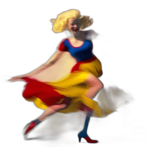 dress, hat, concept art, 3d render, pixel art, fantasy art, woman, blonde transparent PNG cut-out