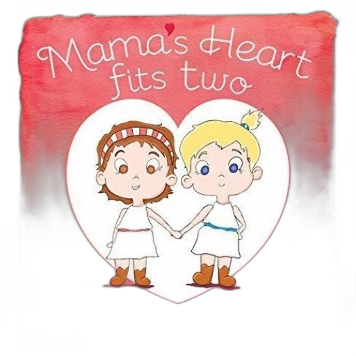 children, book, cover, titled, mama, heart, fits, two transparent PNG cut-out