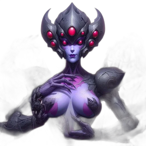 creature, crown, mask, concept art, fantasy art, pixel art, 3d render, dark transparent PNG cut-out