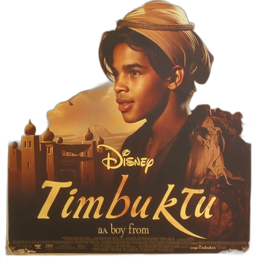 concept art, movie, poster, disney, timbuktu, features, young, boy transparent PNG cut-out