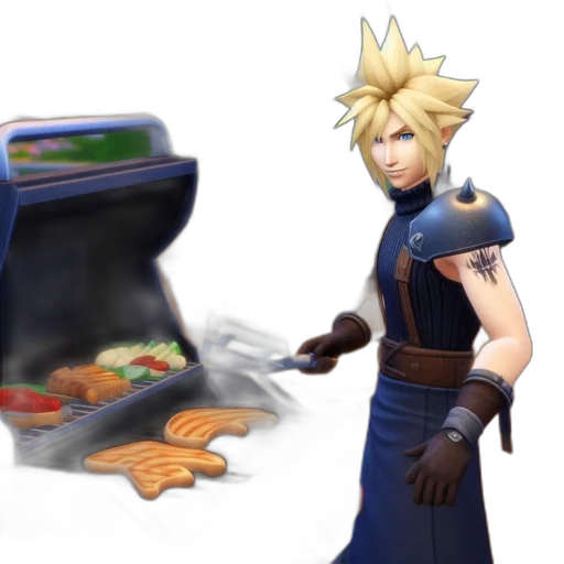 food, weapon, concept art, 3d render, animated, character, spiky, hair transparent PNG cut-out