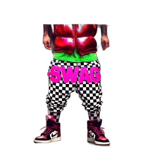 jacket, animal, creature, shoes, 3d render, vaporwave, pixel art, concept art transparent PNG cut-out