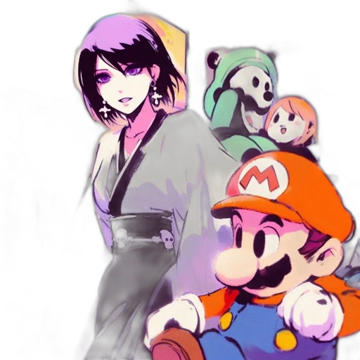 dress, hat, watercolor, concept art, pixel art, anime, monochrome, dark transparent PNG cut-out