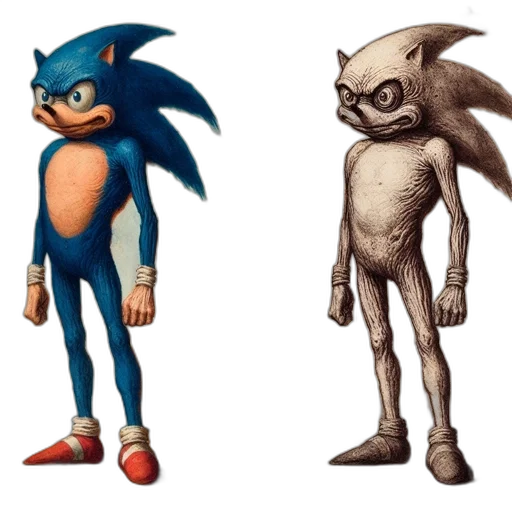 creature, concept art, 3d render, comic book art, pixel art, blue, dark, two transparent PNG cut-out