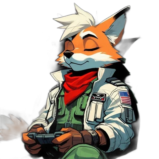 jacket, staff, mask, animal, concept art, pixel art, comic book art, cartoon transparent PNG cut-out