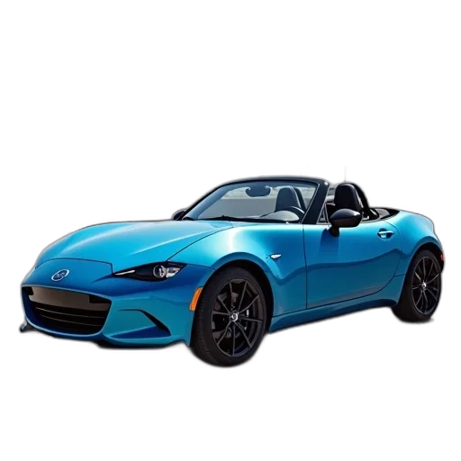 car, 3d render, photorealistic, blue, convertible, sports, parked, parking transparent PNG cut-out