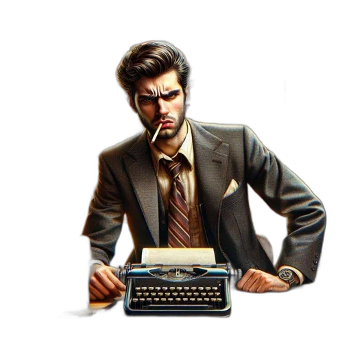 jacket, staff, robot, furniture, pixel art, comic book art, concept art, cyberpunk transparent PNG cut-out