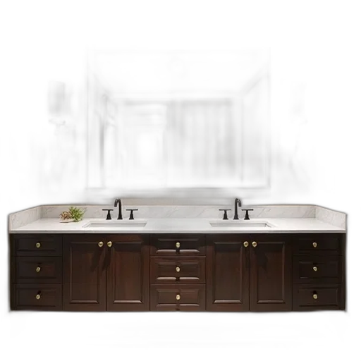 furniture, 3d render, photorealistic, earth tones, modern, bathroom, large, mirror transparent PNG cut-out