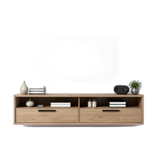 furniture, 3d render, photorealistic, earth tones, monochrome, sleek, modern, entertainment transparent PNG cut-out