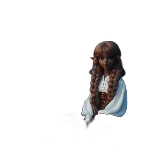 dress, hair, crown, face, 3d render, concept art, pixel art, photorealistic transparent PNG cut-out