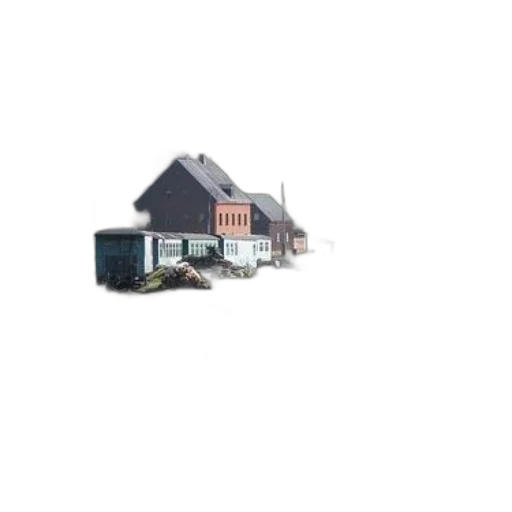 building, furniture, umbrella, 3d render, pixel art, concept art, photorealistic, earth tones transparent PNG cut-out