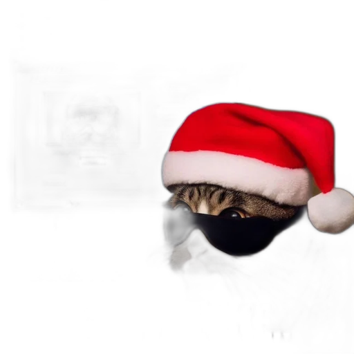 hat, mask, creature, animal, photorealistic, concept art, cat, wearing transparent PNG cut-out