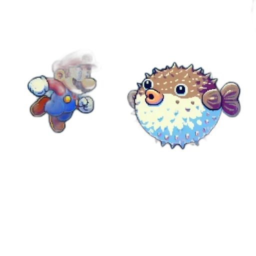 pixel art, concept art, fantasy art, 3d render, pastel, underwater, scene, features transparent PNG cut-out