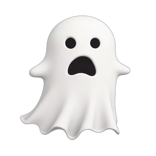 mask, face, creature, animal, 3d render, ghost, icon, text transparent PNG cut-out