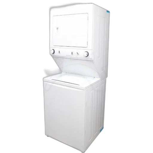 furniture, robot, 3d render, white, stacked, washer, dryer, set transparent PNG cut-out