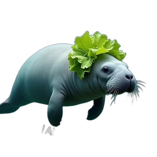animal, creature, hat, food, photorealistic, 3d render, concept art, fantasy art transparent PNG cut-out