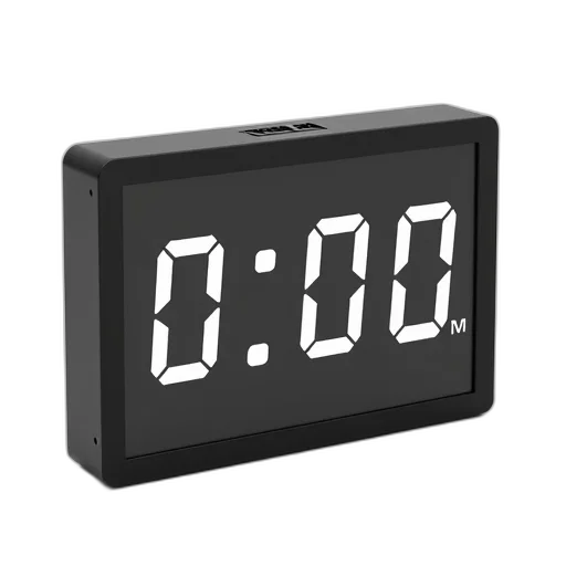 3d render, digital, display, black, frame, white, numbers, shown transparent PNG cut-out