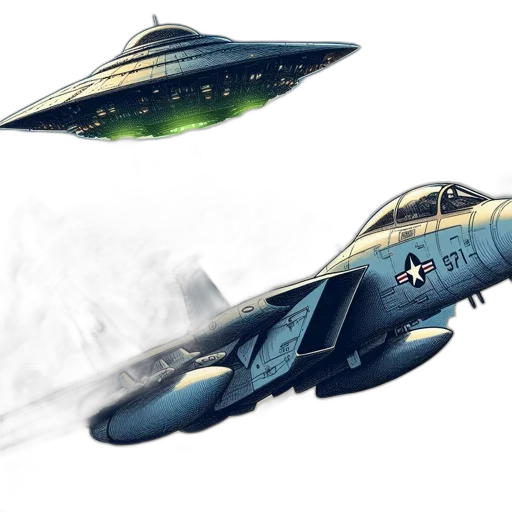 concept art, fantasy art, comic book art, photorealistic, outer space, green, blue, saucer-shaped transparent PNG cut-out