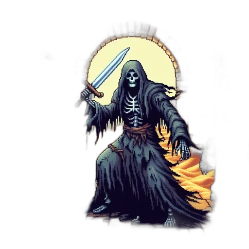 staff, sword, creature, weapon, concept art, pixel art, fantasy art, comic book art transparent PNG cut-out