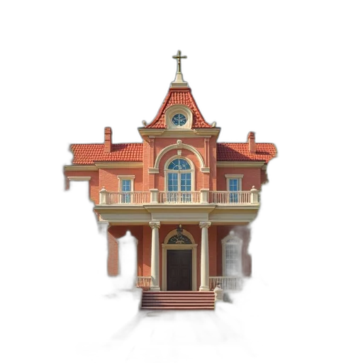 building, furniture, 3d render, concept art transparent PNG cut-out