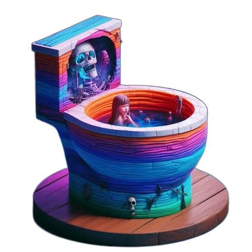 robot, furniture, creature, weapon, vaporwave, 3d render, concept art, cyberpunk transparent PNG cut-out