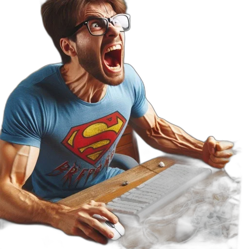 comic book art, concept art, 3d render, photorealistic, man, superman, shirt, glasses transparent PNG cut-out