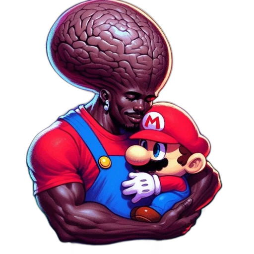 crown, hat, robot, face, pixel art, concept art, comic book art, muscular transparent PNG cut-out