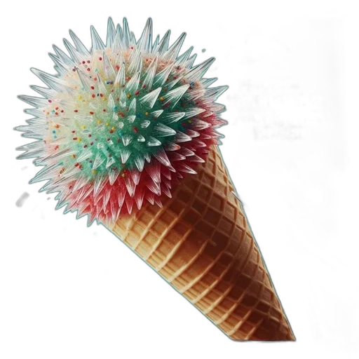 umbrella, food, staff, flower, 3d render, photorealistic, concept art, watercolor transparent PNG cut-out