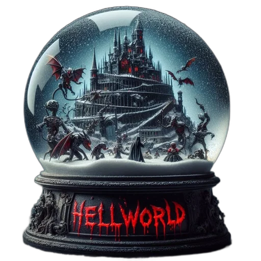 hat, concept art, 3d render, snow, globe, contains, gothic, castle transparent PNG cut-out