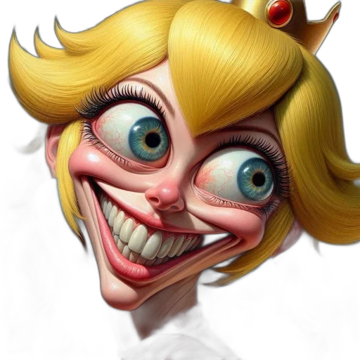face, crown, mask, concept art, photorealistic, 3d render, cartoon, cartoonish transparent PNG cut-out